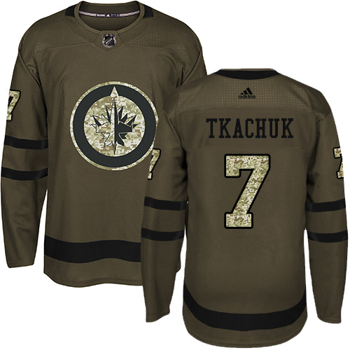 Adidas Jets #7 Keith Tkachuk Green Salute to Service Stitched NHL Jersey - Click Image to Close